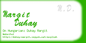 margit duhay business card